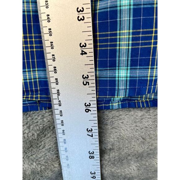 Wrangler Men’s Dress Button Western Blue Striped Shirt Size: XLT excellent - Picture 9 of 10